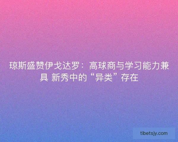 琼斯盛赞伊戈达罗：高球商与学习能力兼具 新秀中的 “异类” 存在