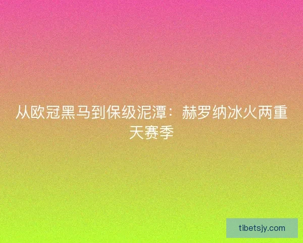 从欧冠黑马到保级泥潭：赫罗纳冰火两重天赛季